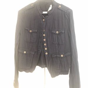 Staring at the Stars Blue Buttoned Up Jacket